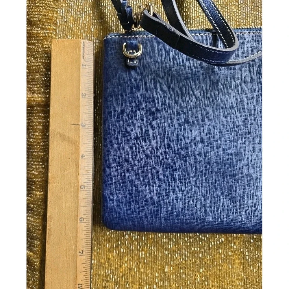 Dooney & Bourke Marine Blue Leather‎ Patsy Slim Shoulder Crossbody